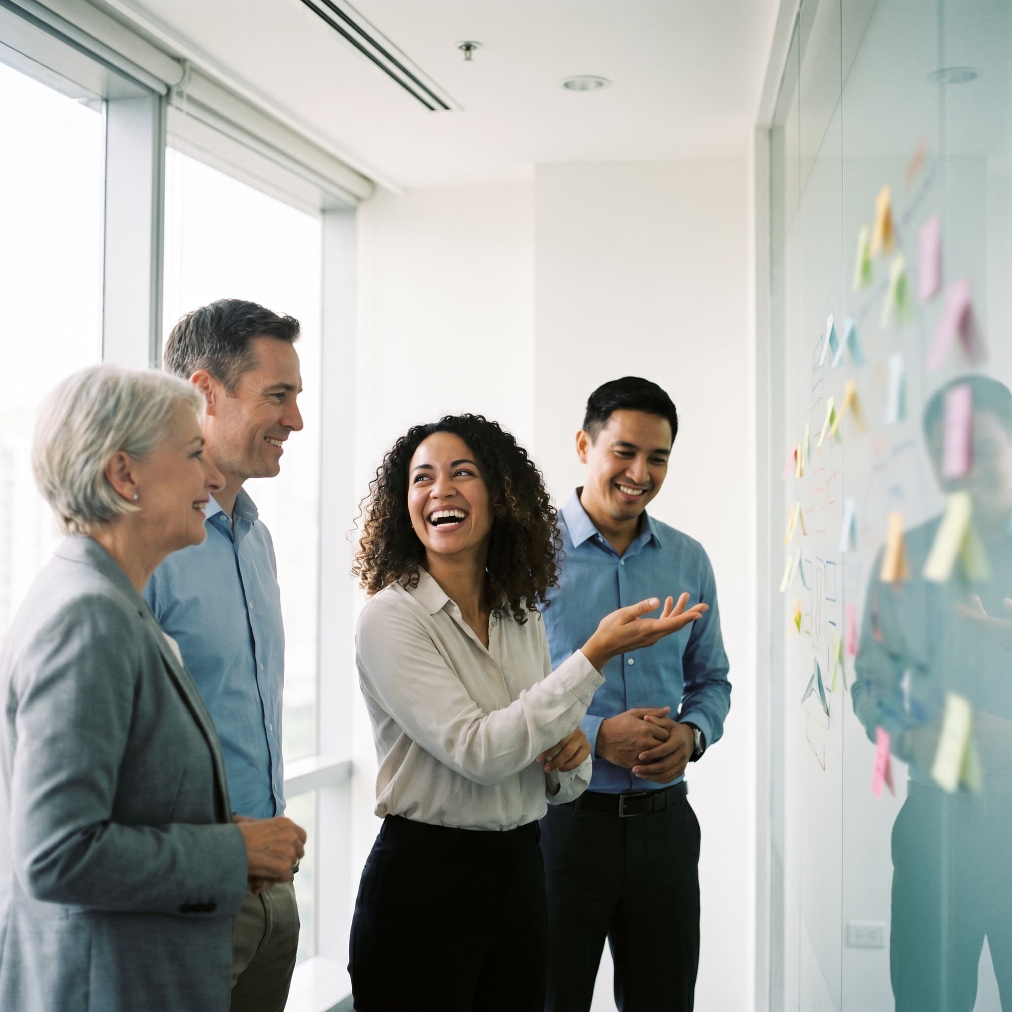 Symph leading an AI transformation workshop