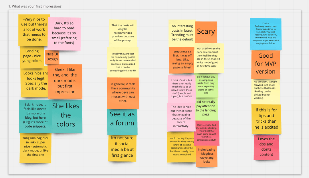 A preview of the OQ user research flow