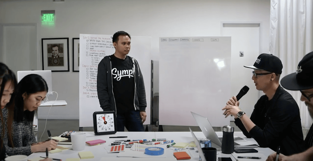 Our CTO Albert Padin and Emmy award winning designer Chris Do hosting a 4-day design sprint